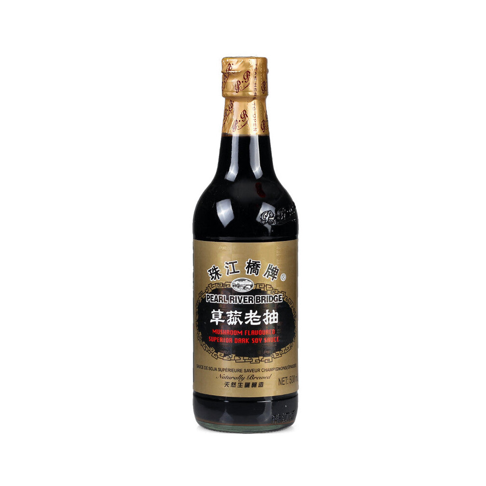 Pearl River Bridge Mushroom Flavoured Superior Soy Sauce 500Ml Dark