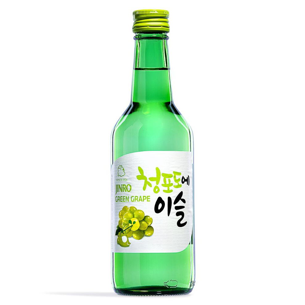 Jinro Chamisul Green Grape Korean Soju 350Ml - Image 2