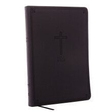 NKJV, Value Thinline Bible, Large Print, Leathersoft, Charcoal, Red Letter Edition, Comfort Print: Holy Bible, New King James Ve