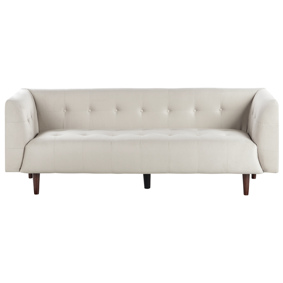 Sofa 3 Seater BYSKE Fabric Light Beige