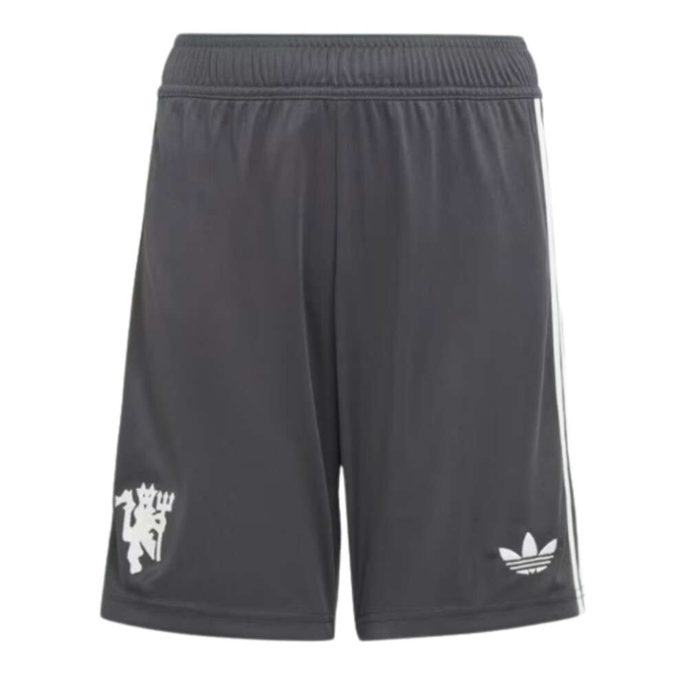 Adidas (Sb) 2024-2025 Man Utd Third Shorts (Carbon) - Kids