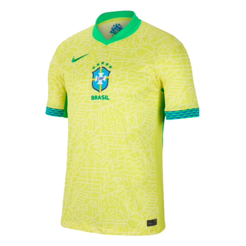 (L) 2024-2025 Brazil Home Dri-Fit ADV Match Shirt