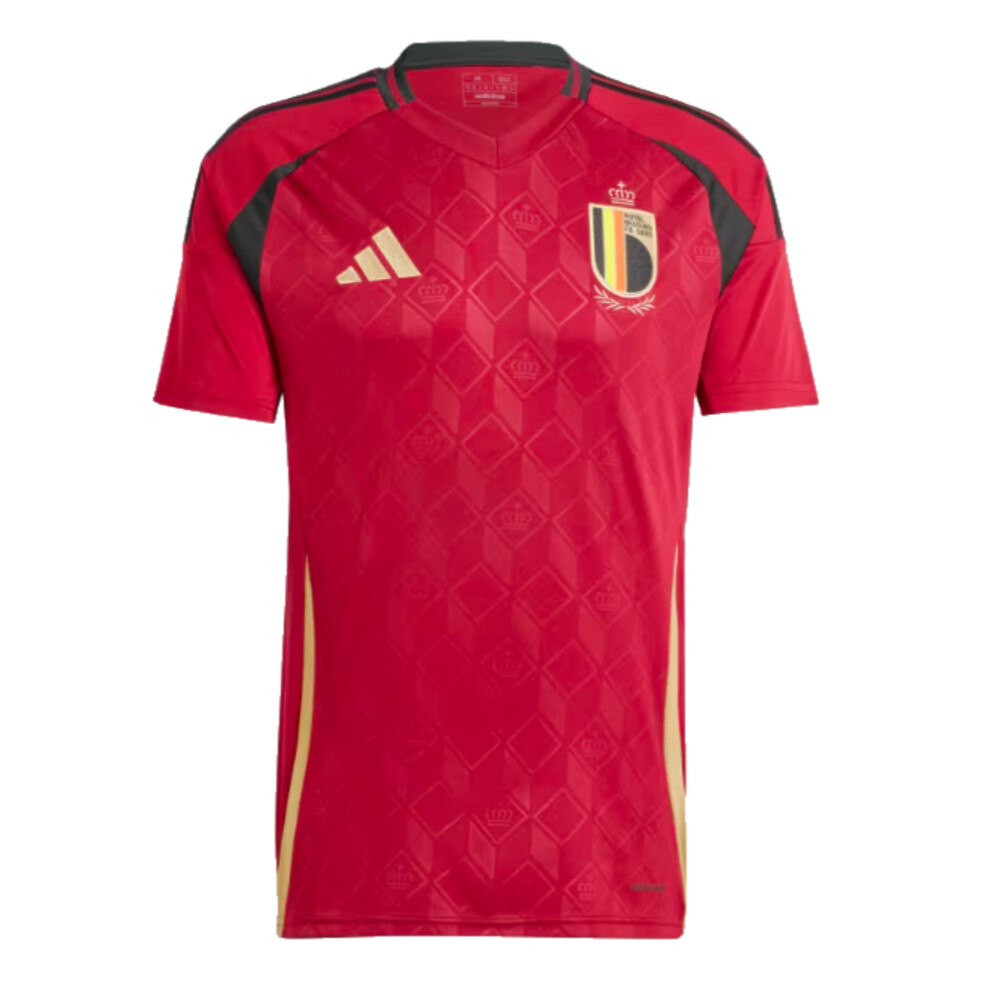 Adidas (M) 2024-2025 Belgium Home Shirt Red