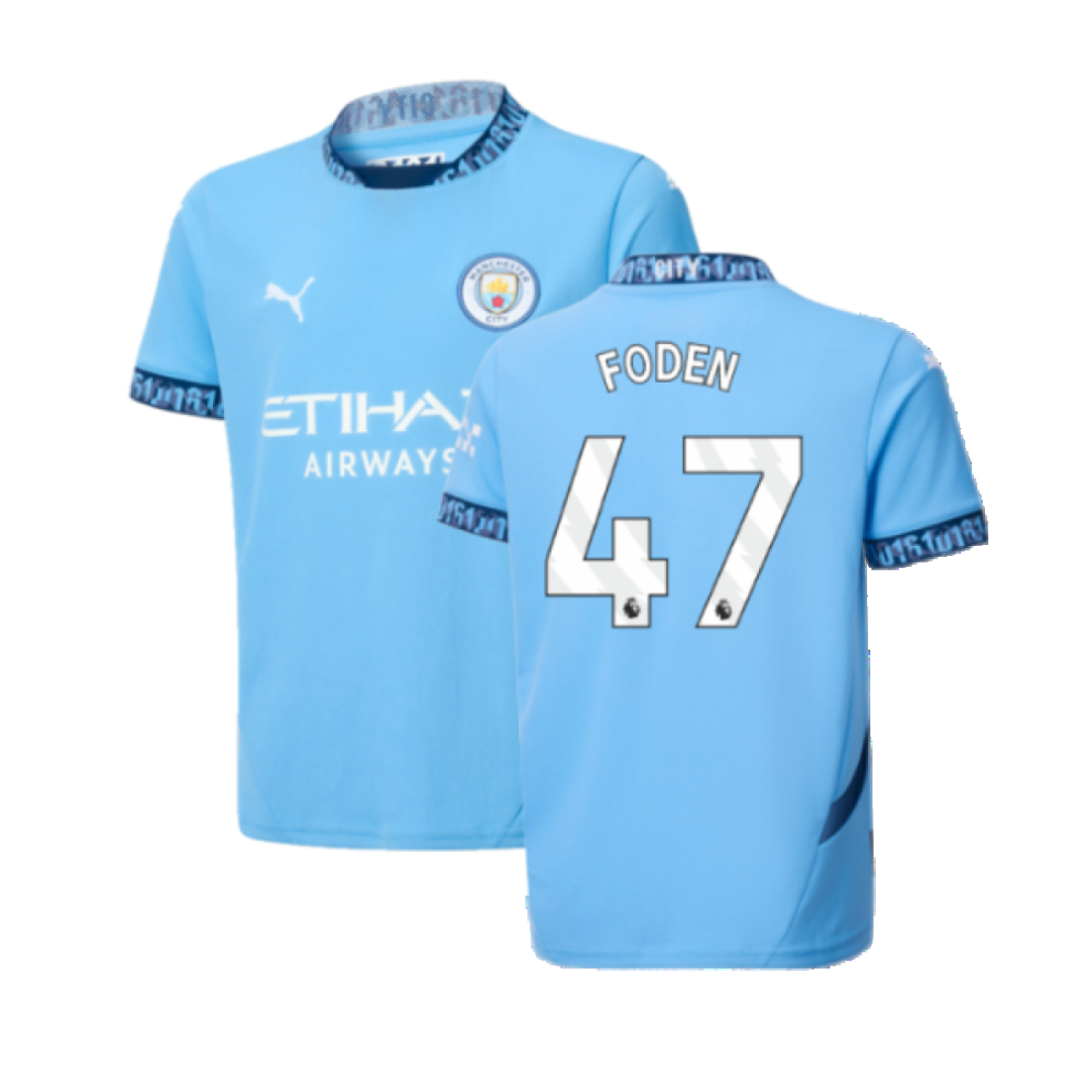 Puma (Xlb) 2024-2025 Man City Home Shirt (Kids) (Foden 47)