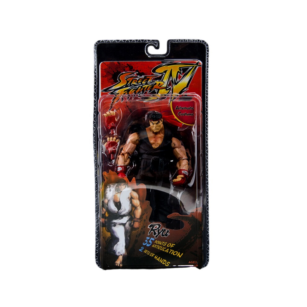 (Ryu Black) Street Iv Fighter Action Figure Guile Ryu Ken Chunli Akuma Desktop Toys Decor