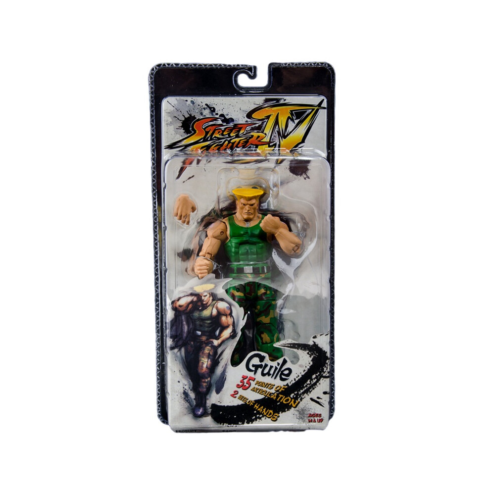 (Guile) Street Iv Fighter Action Figure Guile Ryu Ken Chunli Akuma Desktop Toys Decor