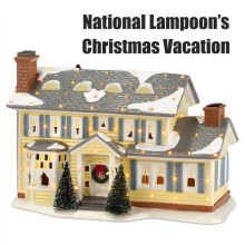 Village Vacation Christmas Resin Ornamen Holiday House Lighted Decor Building