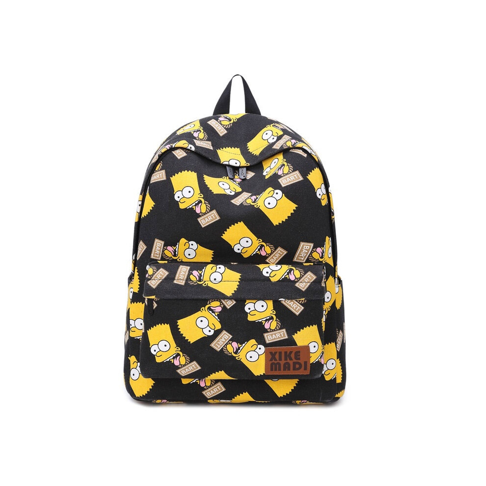 (M) The Simpsons Cartoon Schoolbag Primary School Student Capacity Backpack Large
