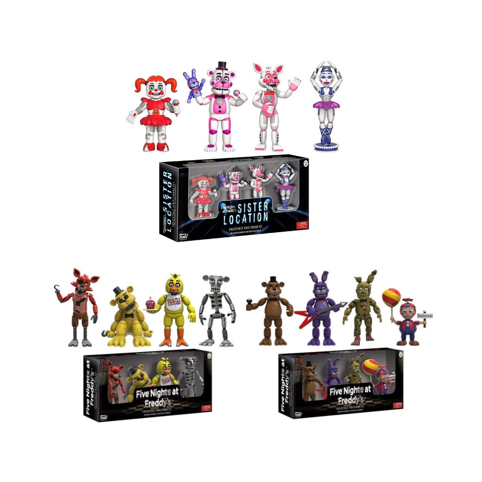 Five 4pcs Nights At Freddys Figures Model Chica Bonnet Toy Set Gifts Kids Decor-image-OPC-PGWJ6GR-NEW