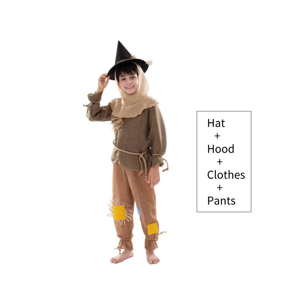 (M) Wizard The Of Oz Scarecrow Cosplay Costume Halloween Carnival Stage Kids Outfit Not,Specified