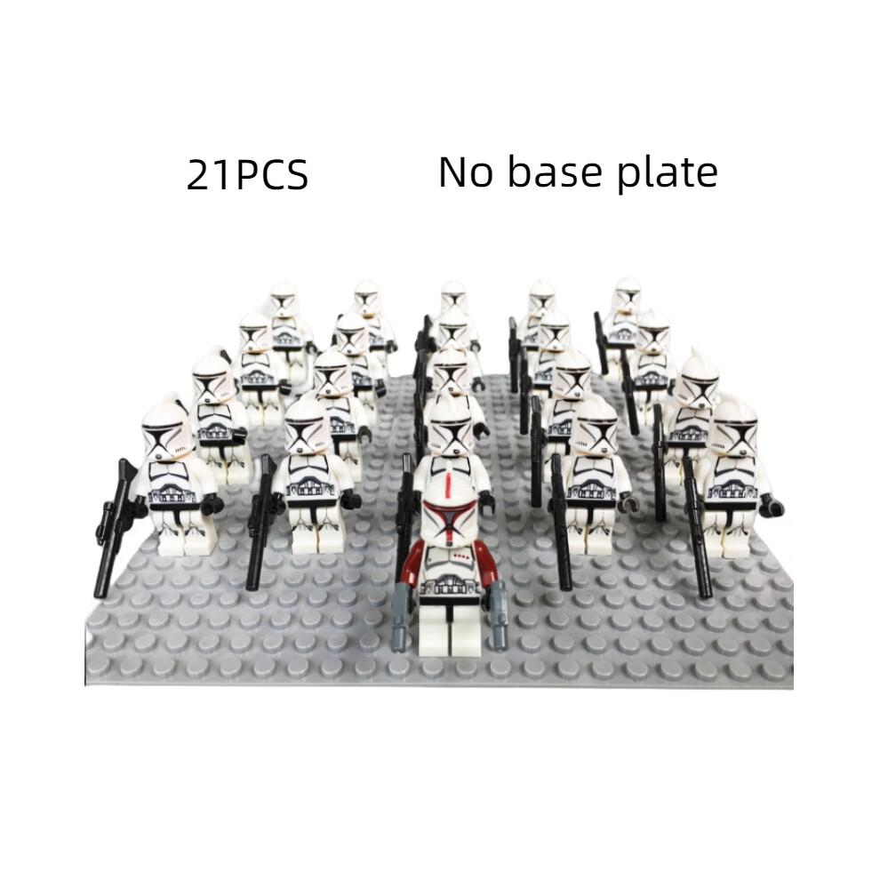 (Black) Wars Star 21pcs Stormtrooper Mini Figures Doll Building Blocks Diy Toy Kids Gift