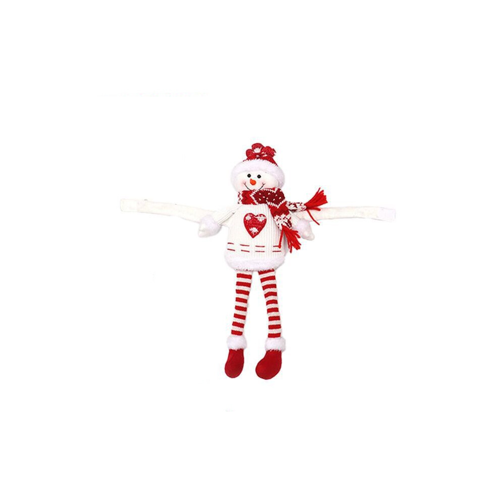 (Snowman) Fabric Knitted Christmas Long Leg Santa Claus Window Accessory Tieback Curtain-image-OPC-PGWJFQX-NEW