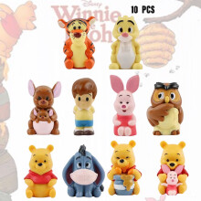 The Winnie 10pcs Pooh Tigger Figure Toy Eeyore Model Cake Top Kids Gift Decor
