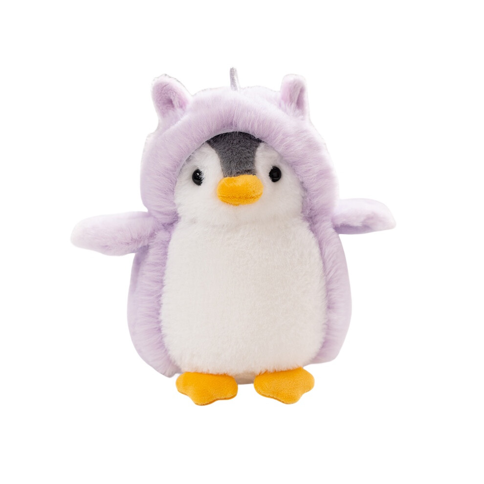(Purple) Penguin Adorable Plush Toy Soft Doll Huggable Kids Birthday Nursery Decor Gift Purple