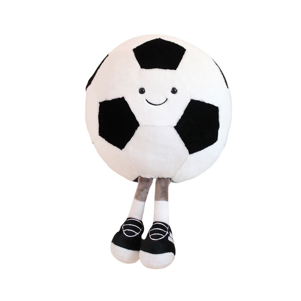 (Football) Funny Soccer Basketball Plush Toy Huggable Ball Doll Pillow Home Decor Gift Kids