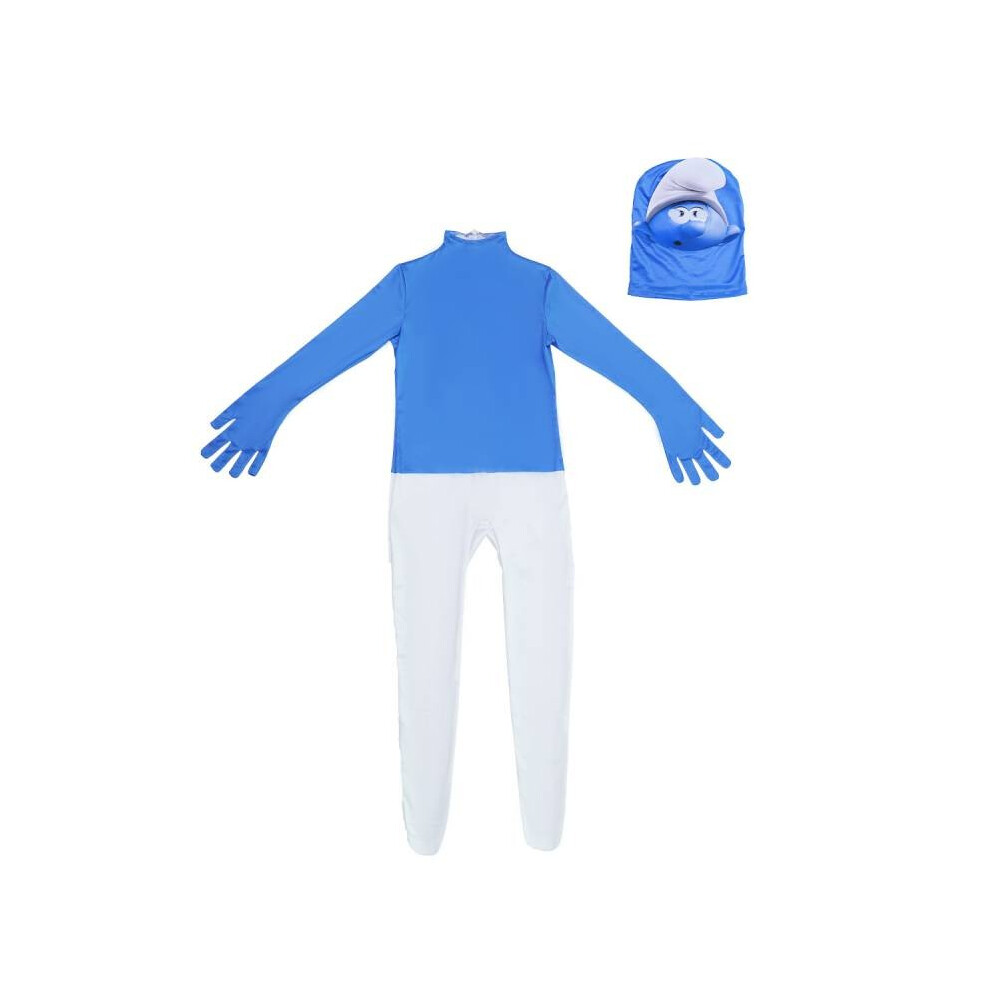 (190cm) Season Cosplay Smurfs Costume Jumpsuit Animation Halloween Characters Party