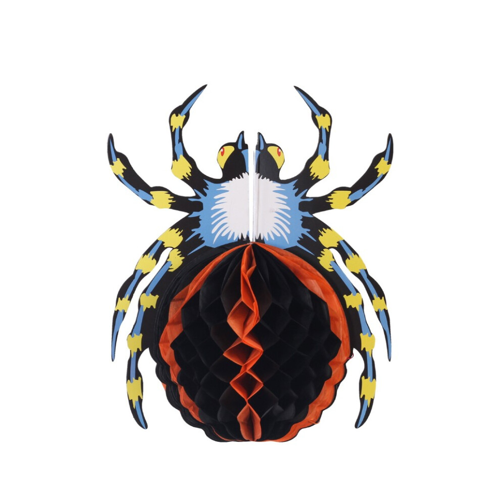 (Flower Spider) Honeycomb Halloween Festive Bat And Pumpkin Hanging Ornaments For Memorable Decor Party-image-OPC-PGWJR85-NEW