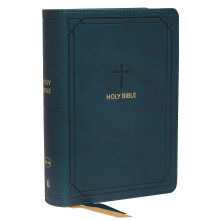 NKJV, EndofVerse Reference Bible, Compact, Leathersoft, Teal, Red Letter, Comfort Print: Holy Bible, New King James Version