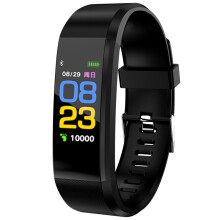 (Black) Bluetooth Braceleth Smart Color Screen Heart Rate Monitoring Sports Gift Fitness