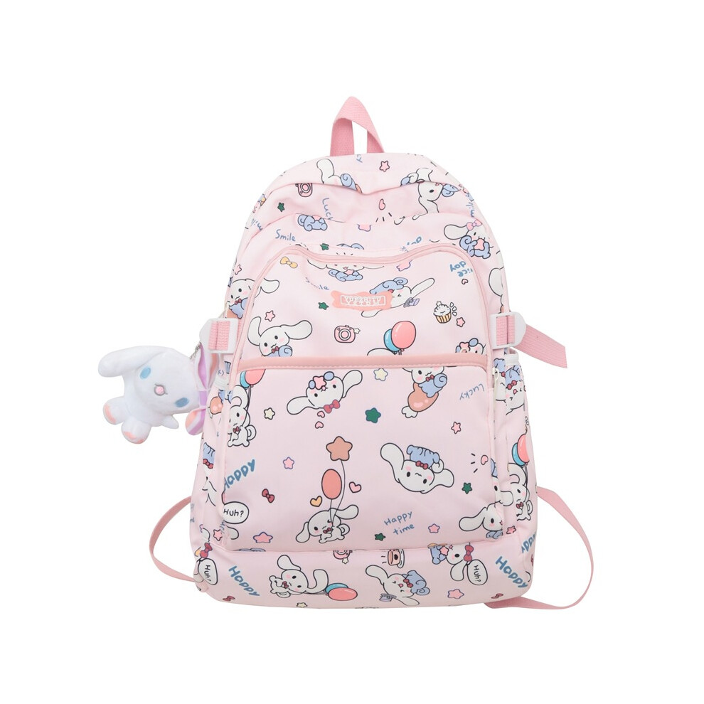 (Pink) Cinnamoroll Sanrio Backpack Lightweight Durable Large Capacity Student Carry Bag