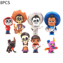 Set 8pcs Figure Coco Cute Toy Doll Anime Collection Desktop Decor Kids Fans Gift