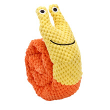 (Yellow) Training Squeaky Toy Interactive Chew Toy Snuffle Dog Mat Sniffing Snail Pet