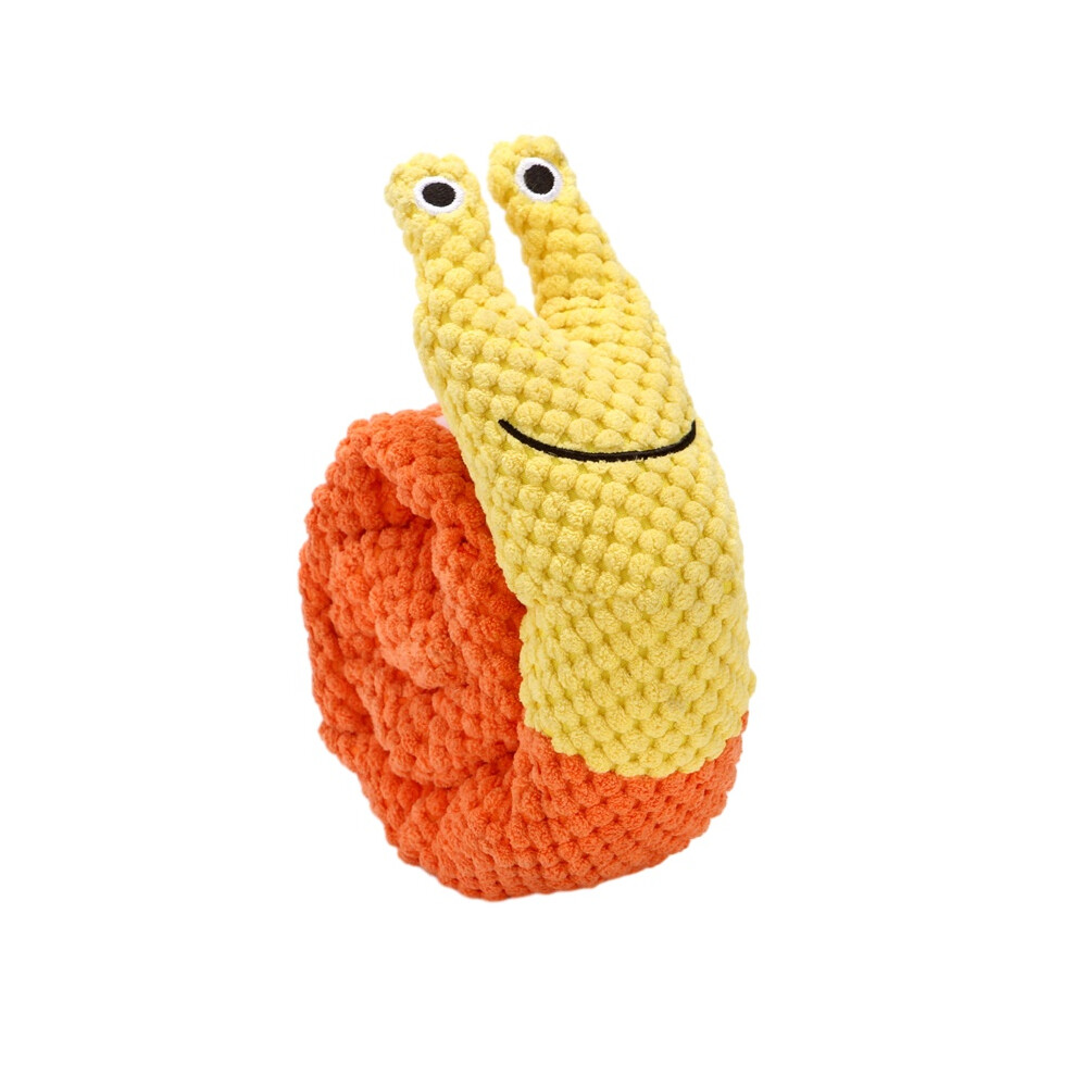 (Yellow) Training Squeaky Toy Interactive Chew Toy Snuffle Dog Mat Sniffing Snail Pet Yellow