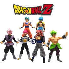 6pcs Dragon Ball Action Figures Set Super Saiyan Goku Son Vegeta Toy Gift Model