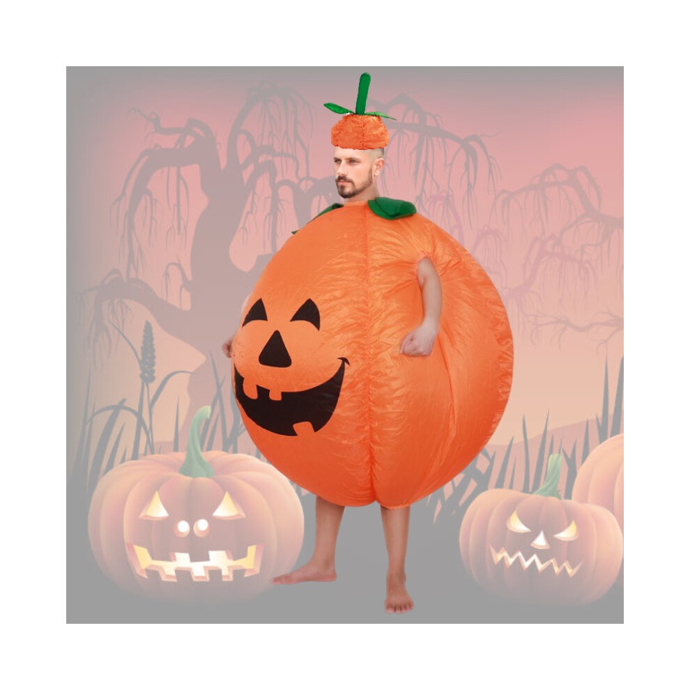 Halloween Inflatable Pumpkin Costume Halloween Blow Up Fun Suit Cosplay Cartoon