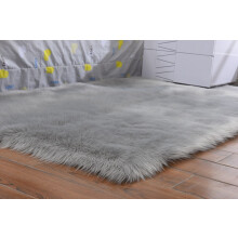 (Grey, 80cm/31.50in) Faux Fur Fluffy Sheepskin Rug Non Slip Floor Carpet Fur Rugs Mat Plush Soft