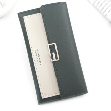 (StyleB) Korean Style Highquality Ladies Wallet Long Threefold Wallet With Closure Secure Button