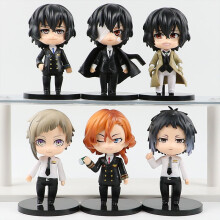 Bungo Stray Dogs Q Version Figures Set Dazai Osamu Atsushi Characters Nakajima