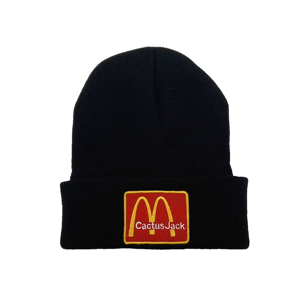 (Black) Scotts Travis Cactus Jack Cobranded Mcdonald Knitted Skullcap Hat Embroidery
