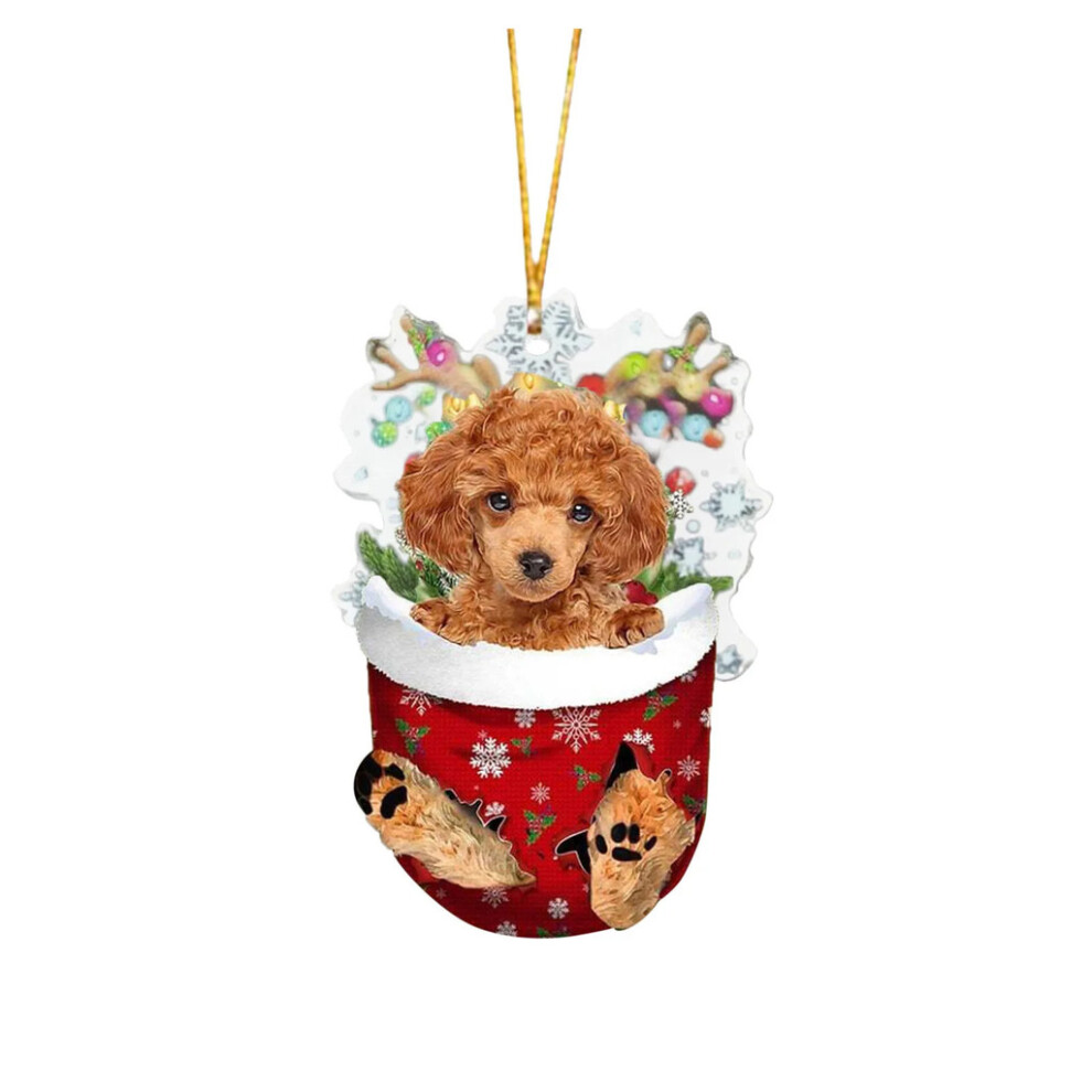 (Brown) Style Cartoon Adorable Christmas Dog Ornament For Accessories Car Holiday-image-OPC-PGWKQ7M-NEW
