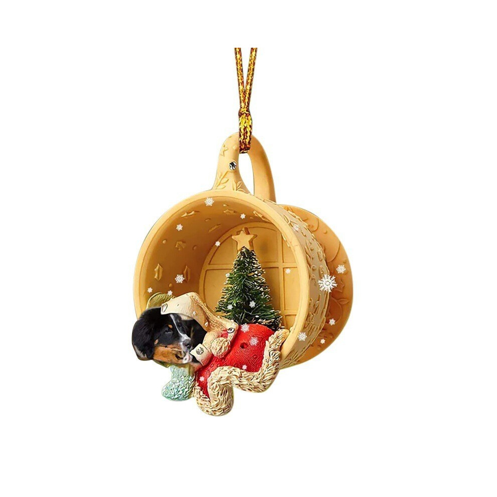 (2) Acrylic Cartoon Charming Flat Pet Dog Christmas Decorative Gift For Home Car And-image-OPC-PGWKQQD-NEW