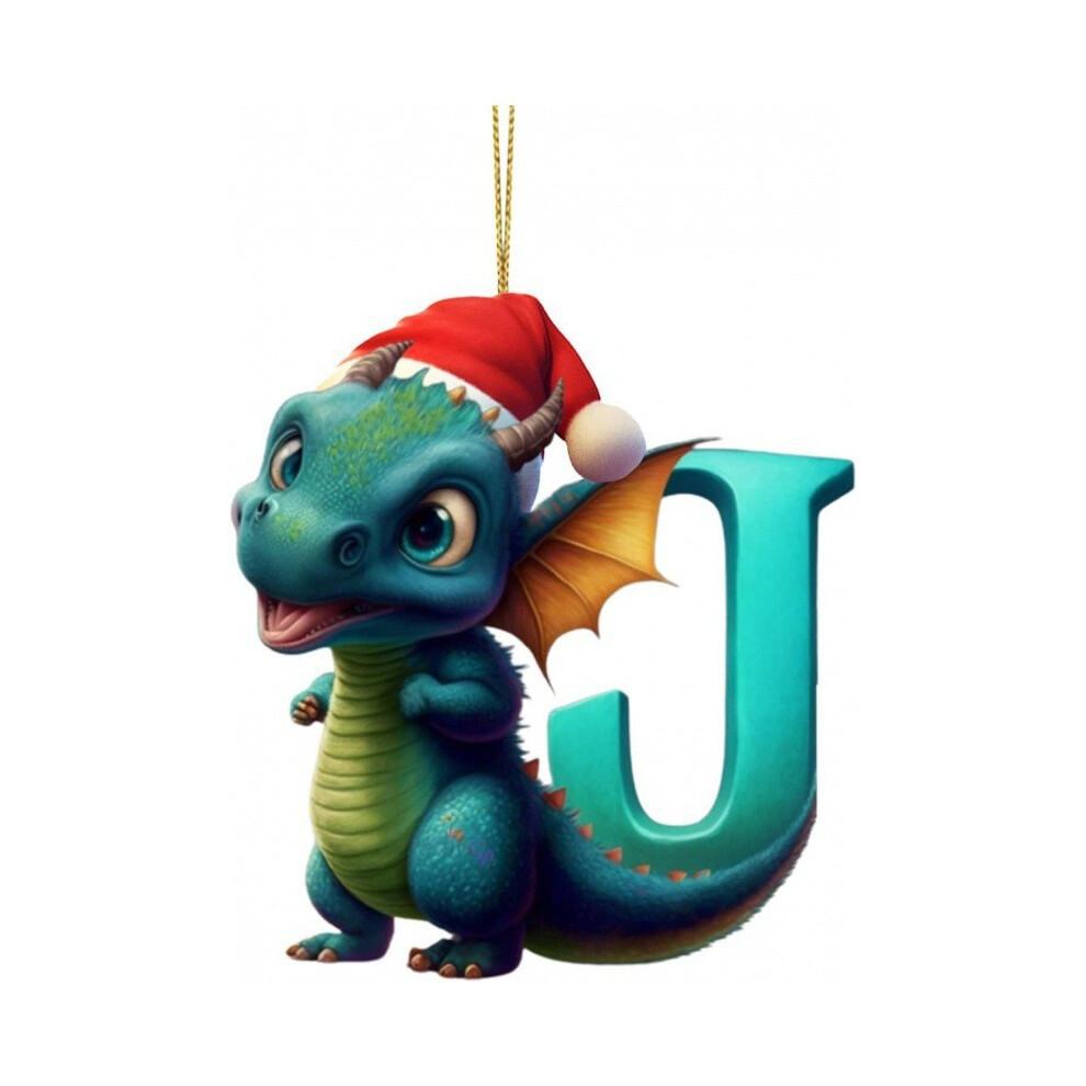 (10) Cartoon Dinosaur Baby Christmas Ornament Acrylic Flat Item Decoration Home-image-OPC-PGWKR8J-NEW