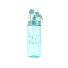 (Blue) Sports Mist 580ml Spray Water Bottle Durable Portable For Students Outdoors And