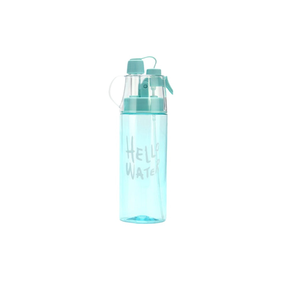 (Blue) Sports Mist 580Ml Spray Water Bottle Durable Portable For Students Outdoors And Blue