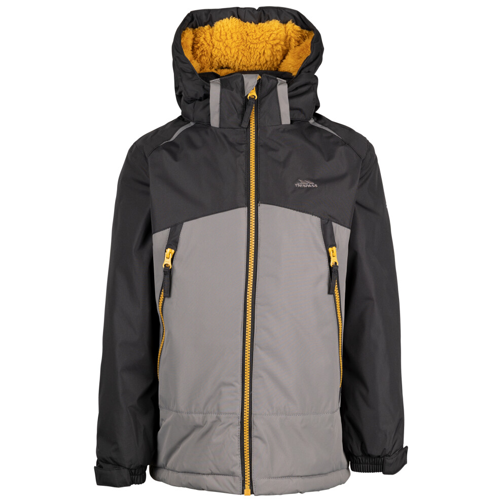 (11-12 Years, Storm Grey) Trespass Boys Waterproof Jacket Hood Coat Discover