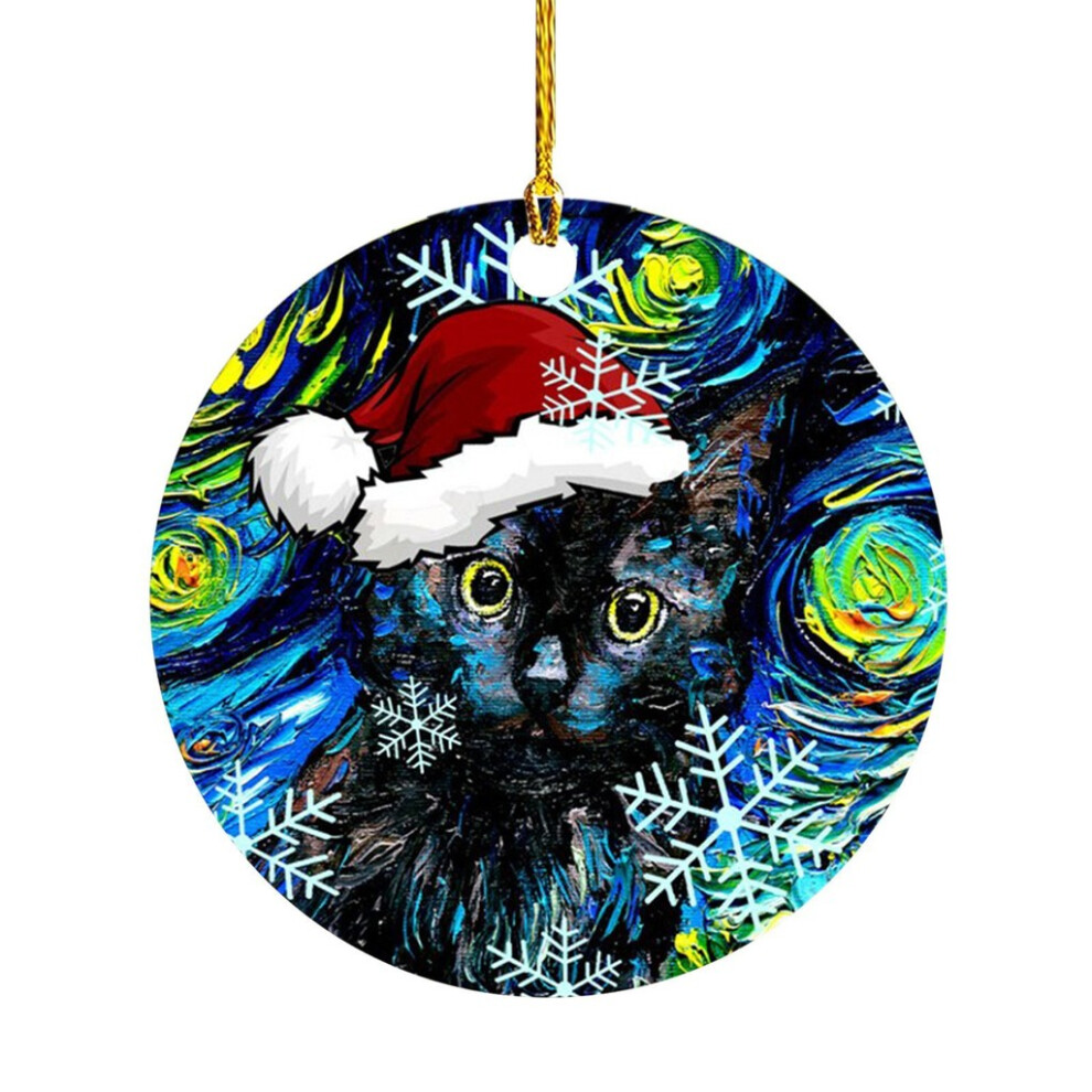 (R10) Acrylic Delightful Christmas Pet Hat Hanging Ornament For Vehicle Home Decoration And-image-OPC-PGWKVKN-NEW