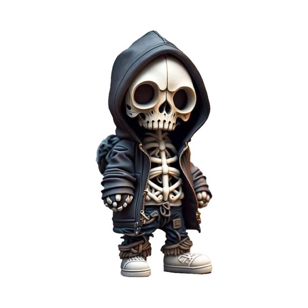 (Black) Resin Skull Halloween Figurine Statue Garden Table Decoration Yard Gift Ornament-image-OPC-PGWKWZT-NEW