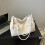 (White) Pu Mediumsized Soft Leather Tote Bag With Dual Shoulder Straps Everyday For Use 1