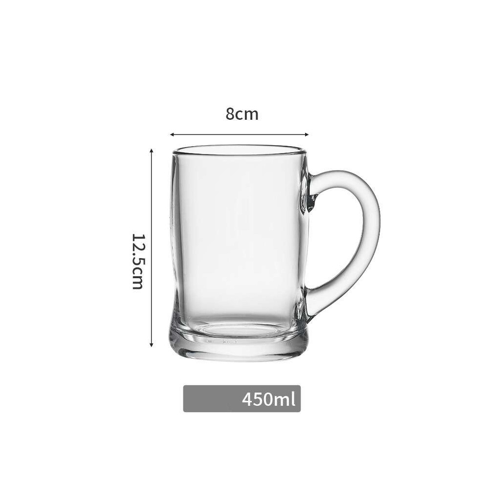 (StyleC) Transparent Glass Milk Cup Heatresistant Tea Cup Coffee Cup Beer Cup