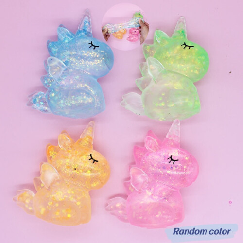 Unicorn Toy Decompression Animals Squeezable Slow Rebound Kid Squishy Sequins 2