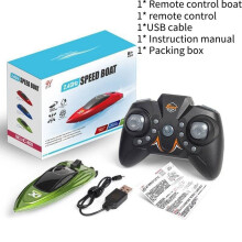 (Green) Speed Rc 24ghz Boat Remote Control Mini Ship Toy High Speed Gift Kid Waterproof