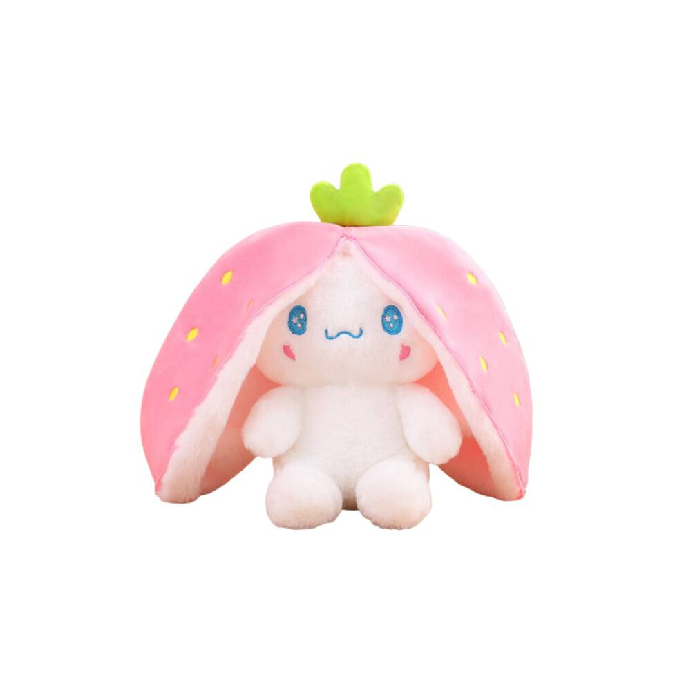 (Strawberry, 20cm/7.87in) Sanrio Fruit Shapeshifting Cinnamoroll Plush Toy Stuffed Action Kid Pillow Doll