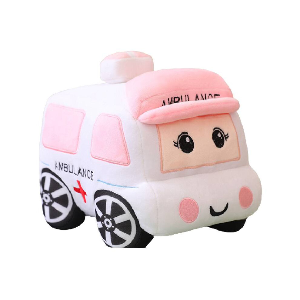 (, 30Cm) Cartoon Car Pillow Toy Ambulance Taxi Police Car Soft Huggable 30Cm Boys 40Cm Pink