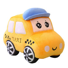 (Yellow, 30cm) Cartoon Car Pillow Toy Ambulance Taxi Police Car Soft Huggable 30cm Boys 40cm