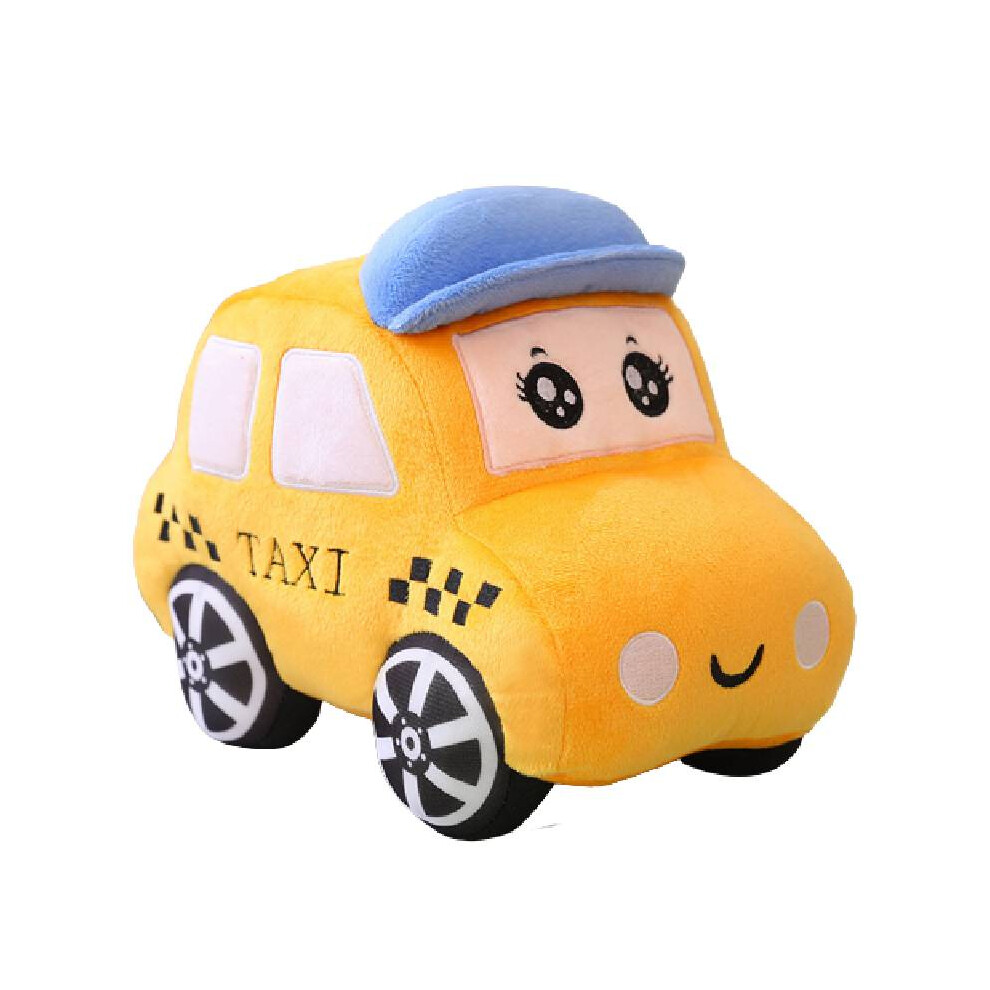 (, 30Cm) Cartoon Car Pillow Toy Ambulance Taxi Police Car Soft Huggable 30Cm Boys 40Cm Yellow