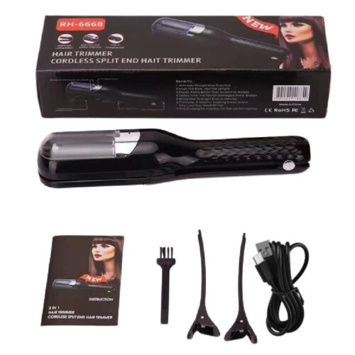 (Black) Split Hair Ends Trimmer Charging Portable Convenience Versatile Lightweight